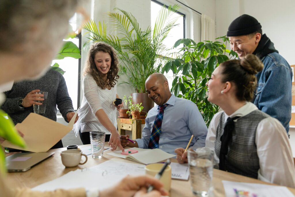 “Team of professionals enjoying their work, showing the contrast between true passion and the illusion of glorified careers.”