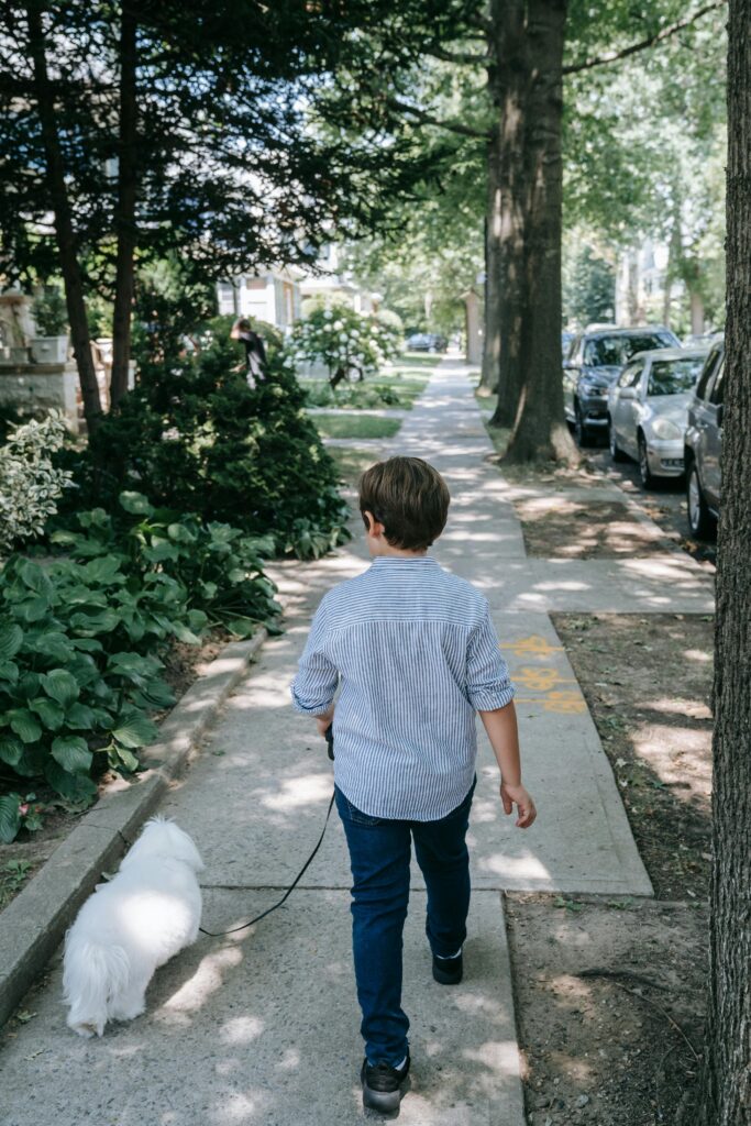 Child walking on a clean footpath symbolizing the need to teach civic sense in India from a young age